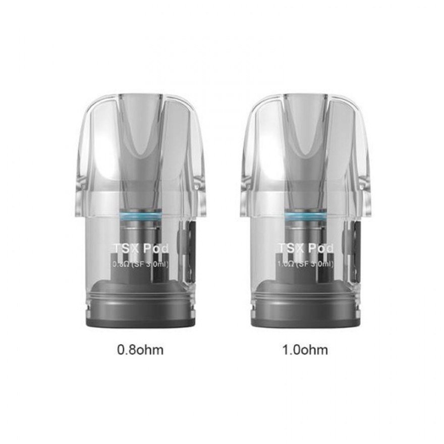 Aspire TSX Pod Cartridge 3ml 0.8Ω Replacement Pod for Cyber S & Cyber X Aspire TSX Pod Cartridge 3ml 0.8Ω Replacement Pod for Cyber S & Cyber X