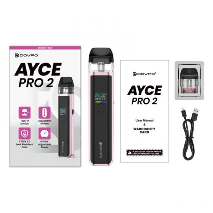 Dovpo AYCE Pro 2 Pod System Kit 1000mAh with ZYTEK 2.0 Technology Dovpo AYCE Pro 2 Pod System Kit 1000mAh with ZYTEK 2.0 Technology