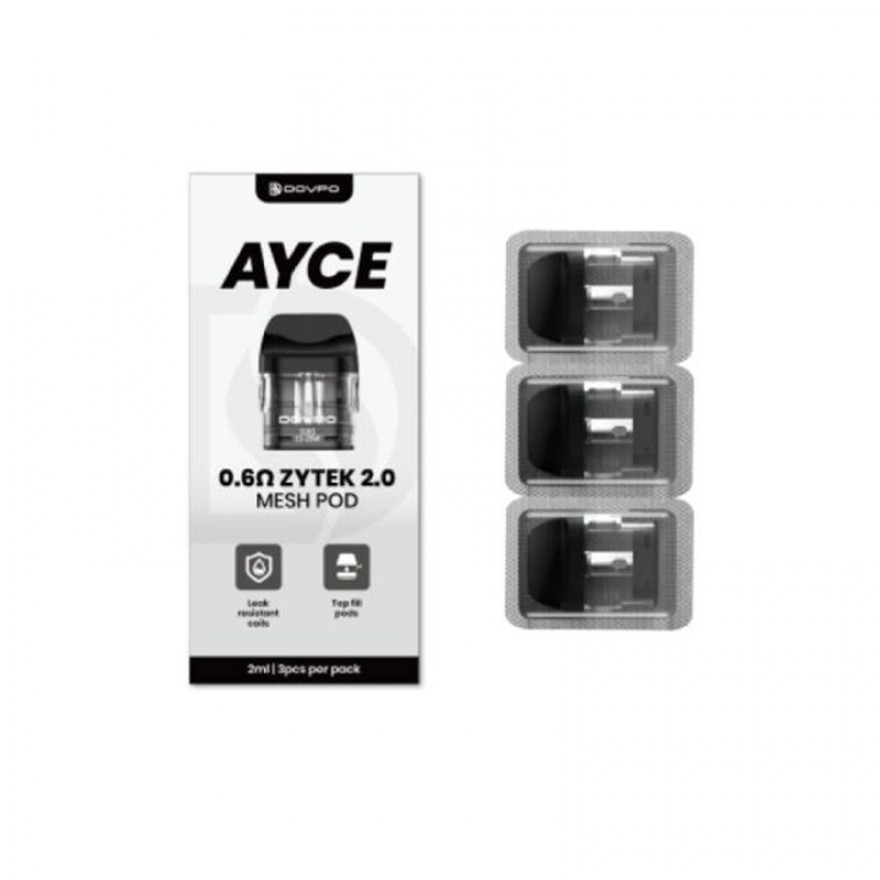 Dovpo AYCE ZYTEK 2.0 Mesh Pod Cartridge 3pcs for AYCE Series Dovpo AYCE ZYTEK 2.0 Mesh Pod Cartridge 3pcs for AYCE Series