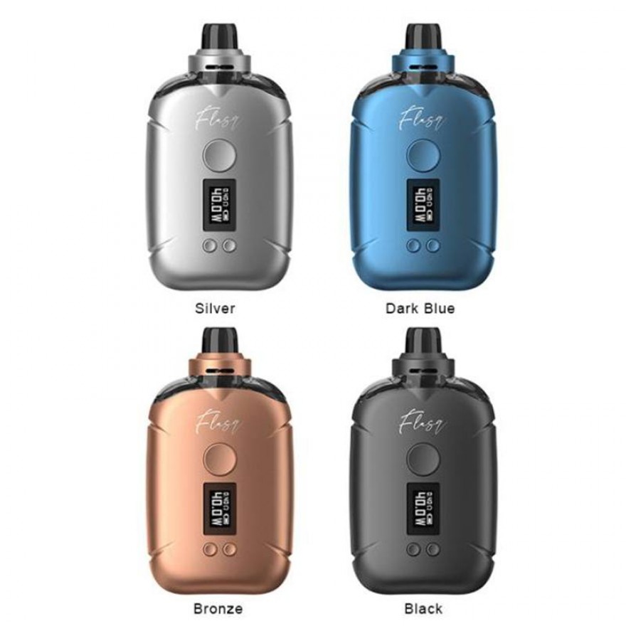 Eleaf FlasQ Pod Kit 40W 1370mAh with 5ml Pod Compatible GTL Coils Eleaf FlasQ Pod Kit 40W 1370mAh with 5ml Pod Compatible GTL Coils