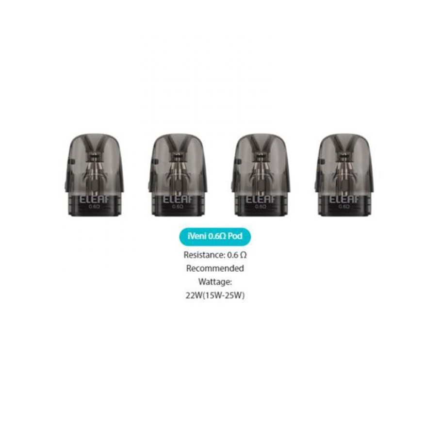 Eleaf iVeni Pod Cartridge 2ml Replacement Pod 4 Pack for iVeni Kit Eleaf iVeni Pod Cartridge 2ml Replacement Pod 4 Pack for iVeni Kit