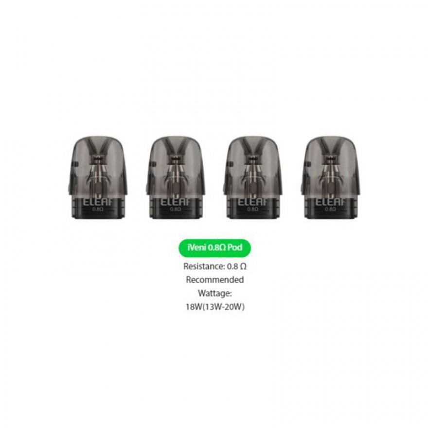 Eleaf iVeni Pod Cartridge 2ml Replacement Pod 4 Pack for iVeni Kit Eleaf iVeni Pod Cartridge 2ml Replacement Pod 4 Pack for iVeni Kit