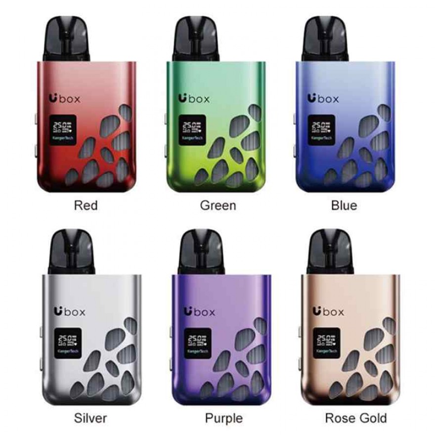 KangerTech Ubox Pod System Kit 900mAh 30W Refillable Vape Device KangerTech Ubox Pod System Kit 900mAh 30W Refillable Vape Device