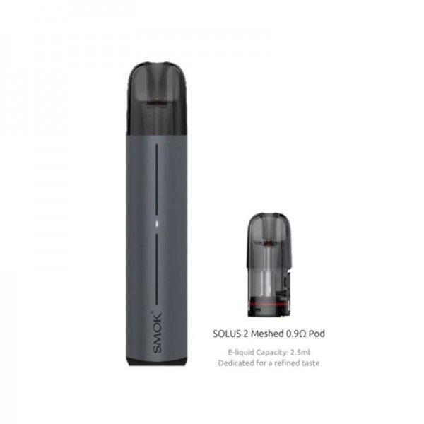 SMOK Solus 2 Pod Cartridge 2.5ml 0.9Ω Mesh Coil 3PCS Pack SMOK Solus 2 Pod Cartridge 2.5ml 0.9Ω Mesh Coil 3PCS Pack