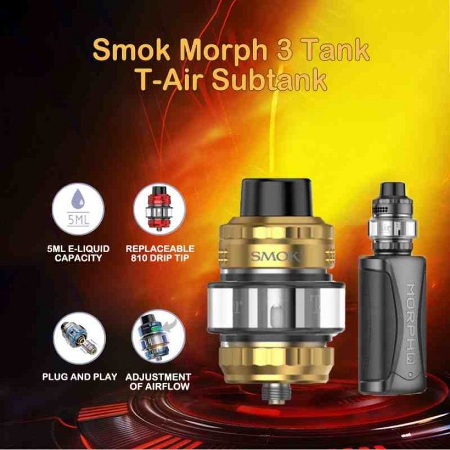 SMOK T-Air Subtank 5ml Tank for Morph 3 Kit with TA Mesh Coils SMOK T-Air Subtank 5ml Tank for Morph 3 Kit with TA Mesh Coils
