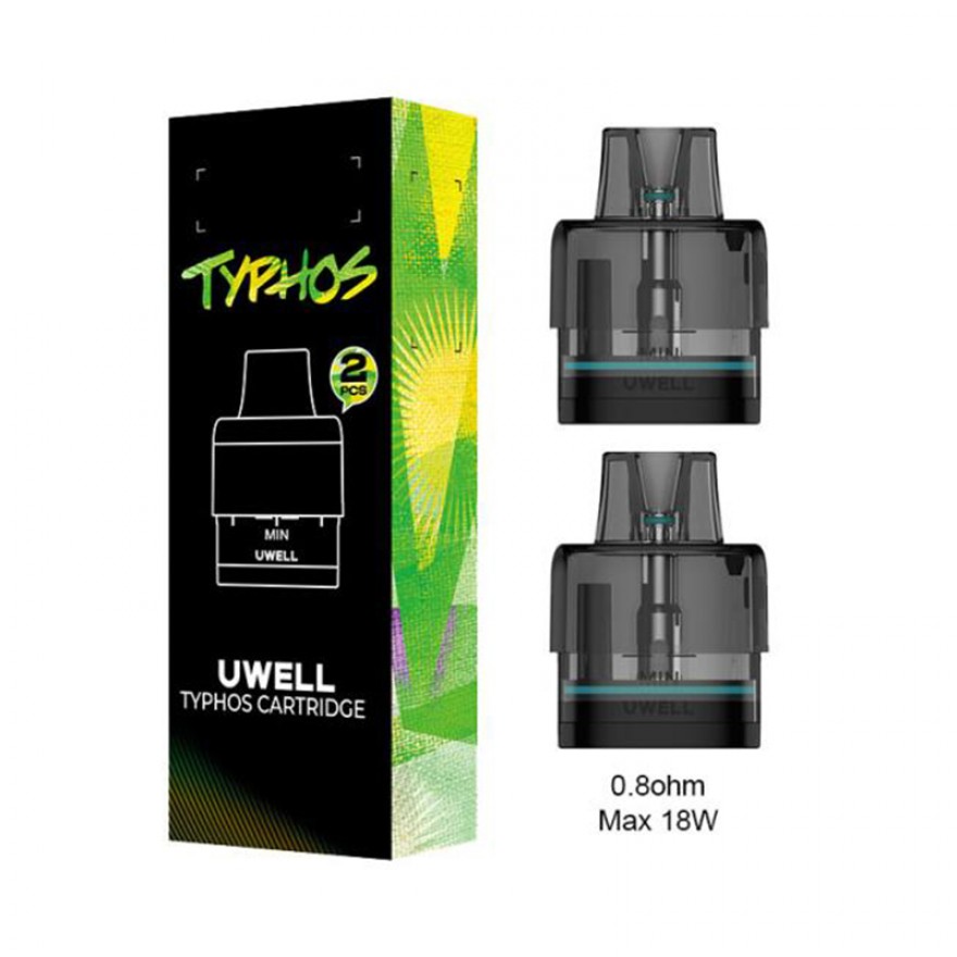 Uwell Typhos Pod Cartridge 6ml Replacement Pod 2pcs Pack Uwell Typhos Pod Cartridge 6ml Replacement Pod 2pcs Pack