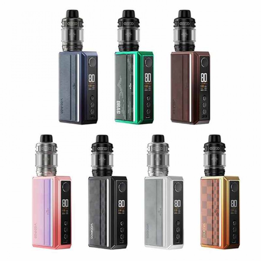 VOOPOO Drag 5 Box Mod Kit 177W Dual 18650 with Uforce-X Tank VOOPOO Drag 5 Box Mod Kit 177W Dual 18650 with Uforce-X Tank