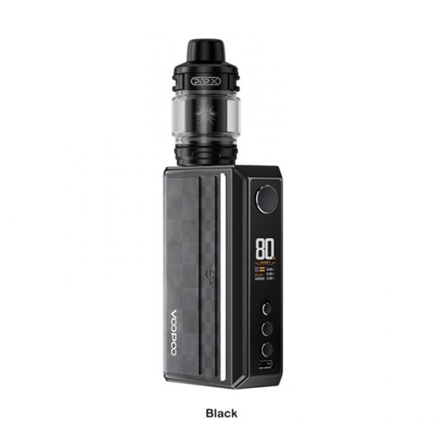 VOOPOO Drag 5 Box Mod Kit 177W Dual 18650 with Uforce-X Tank VOOPOO Drag 5 Box Mod Kit 177W Dual 18650 with Uforce-X Tank