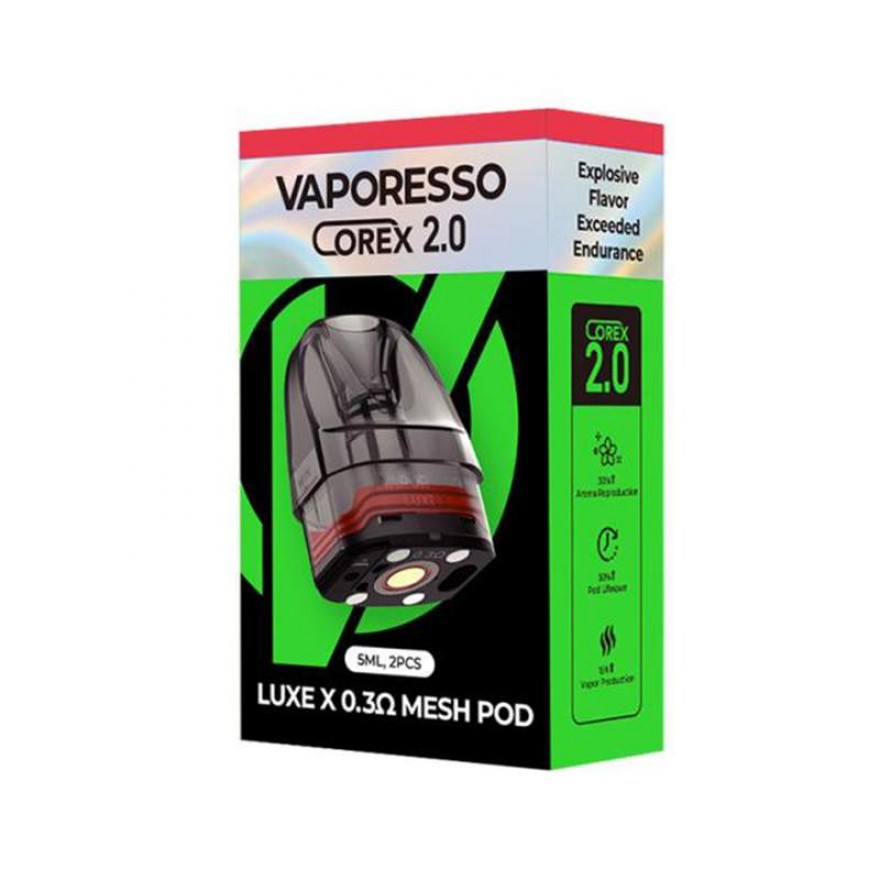 Vaporesso LUXE X Pod COREX 2.0 5ml Replacement Pod Cartridge 2PCS Pack Vaporesso LUXE X Pod COREX 2.0 5ml Replacement Pod Cartridge 2PCS Pack
