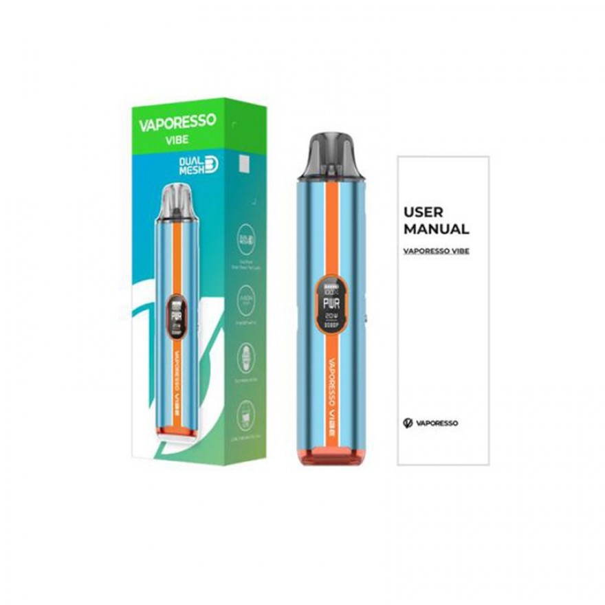Vaporesso Vibe Pod System Kit 1100mAh Dual Mesh Vape Device Vaporesso Vibe Pod System Kit 1100mAh Dual Mesh Vape Device