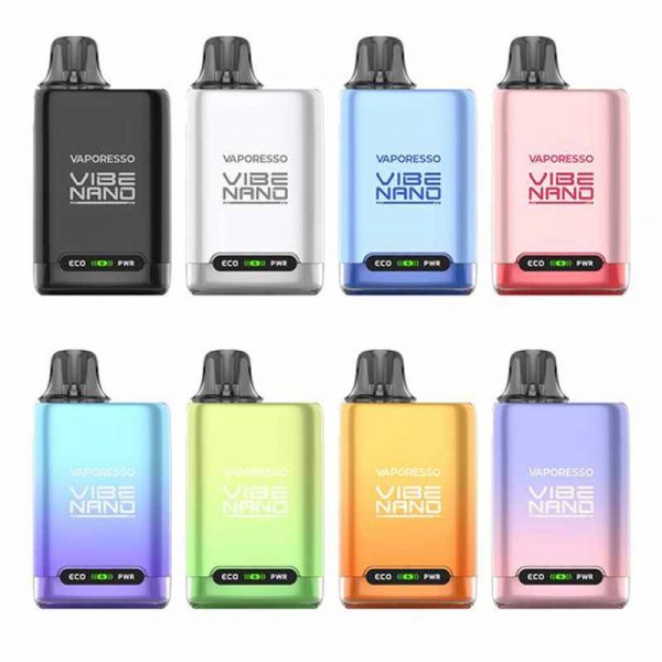 Vaporesso Vibe Nano Pod System Kit 1100mAh 4.5ml Dual Mesh Vape Vaporesso Vibe Nano Pod System Kit 1100mAh 4.5ml Dual Mesh Vape