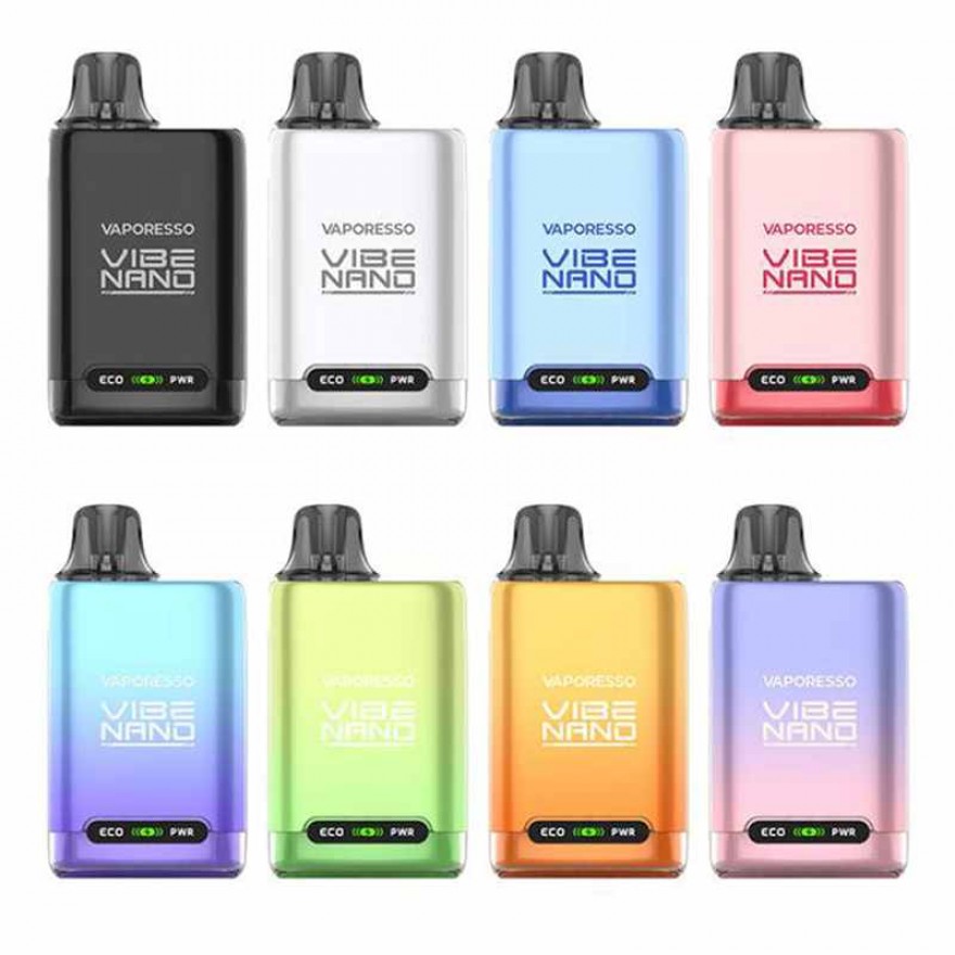 Vaporesso Vibe Nano Pod System Kit 1100mAh 4.5ml Dual Mesh Vape Vaporesso Vibe Nano Pod System Kit 1100mAh 4.5ml Dual Mesh Vape