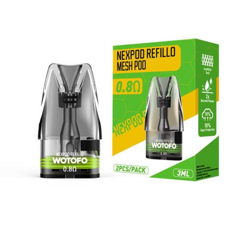 Wotofo nexPOD Refillo Pod Cartridge 3ml Replacement Pod 2pcs Pack Wotofo nexPOD Refillo Pod Cartridge 3ml Replacement Pod 2pcs Pack